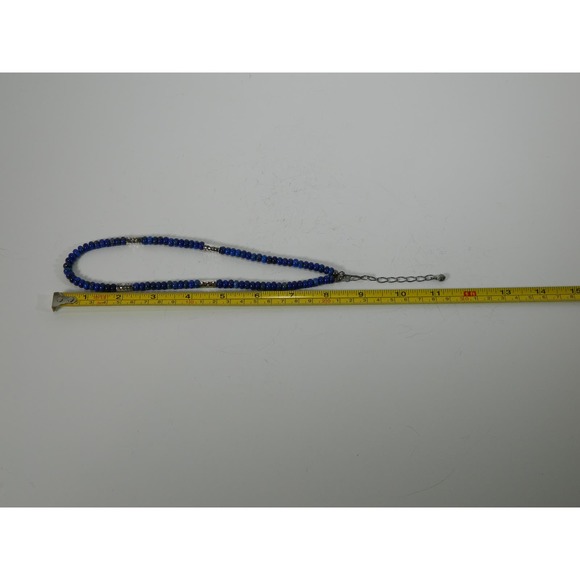 Jay King Mine Fines Lapis and Sterling Bead Necklace 925 HSN - Picture 7 of 8